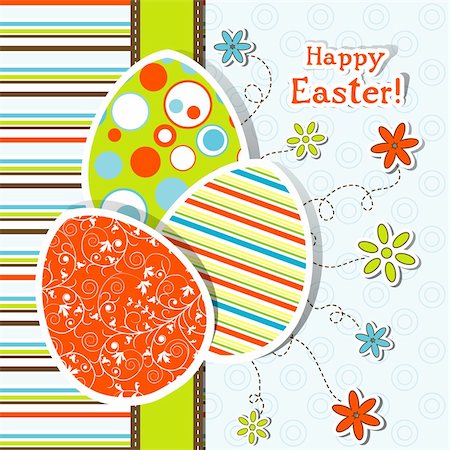 simsearch:400-05925759,k - Template Easter greeting card, vector illustration Photographie de stock - Aubaine LD & Abonnement, Code: 400-05909519