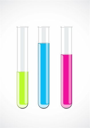 Vector illustration (test-tube with liquid on white background) Stock Photo - Budget Royalty-Free & Subscription, Code: 400-05909713