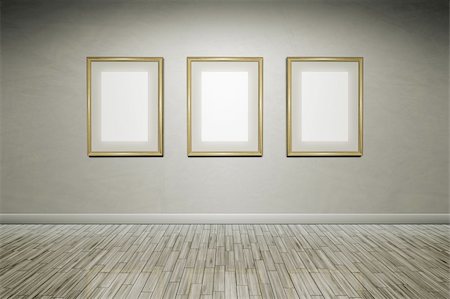 simsearch:400-04804826,k - A grunge wall with golden frames for your content Stock Photo - Budget Royalty-Free & Subscription, Code: 400-05909789