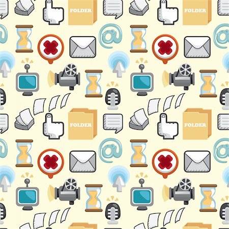 Seamless web icons pattern. Vector illustration. Stock Photo - Budget Royalty-Free & Subscription, Code: 400-05909825