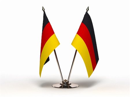 Miniature Flag of Germany  (Isolated with clipping path) Photographie de stock - Aubaine LD & Abonnement, Code: 400-05909835