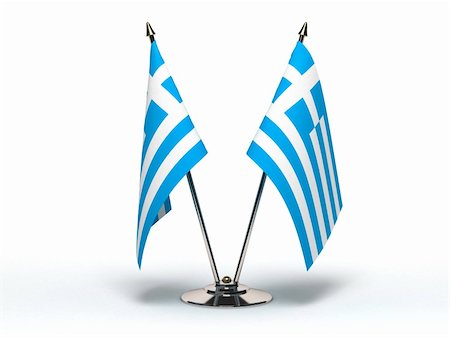 Miniature Flag of Greece (Isolated with clipping path) Photographie de stock - Aubaine LD & Abonnement, Code: 400-05909836