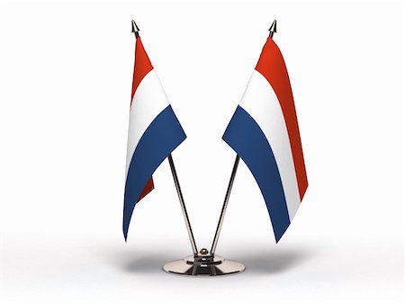 Miniature Flag of Netherland  (Isolated with clipping path) Photographie de stock - Aubaine LD & Abonnement, Code: 400-05909838
