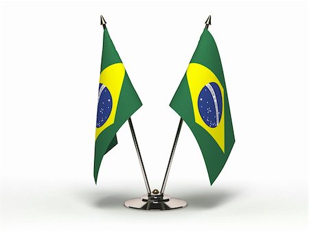 Miniature Flag of Brazil (Isolated with clipping path) Photographie de stock - Aubaine LD & Abonnement, Code: 400-05909833