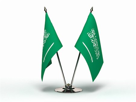 Miniature Flag of Saudi Arabia (Isolated with clipping path) Photographie de stock - Aubaine LD & Abonnement, Code: 400-05909840
