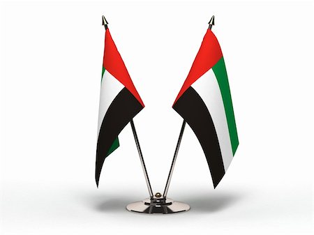 Miniature Flag of United Arab Emirates  (Isolated with clipping path) Photographie de stock - Aubaine LD & Abonnement, Code: 400-05909841
