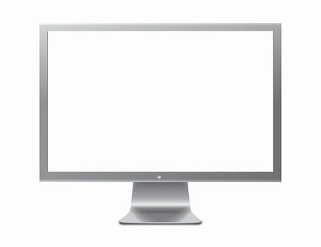 Isolated illustration of a grey flat screen used for computer Stock Photo - Budget Royalty-Free & Subscription, Code: 400-05900080