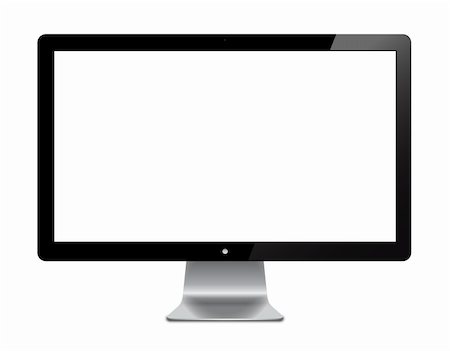 Isolated illustration of a black flat screen used for computer Stock Photo - Budget Royalty-Free & Subscription, Code: 400-05900081