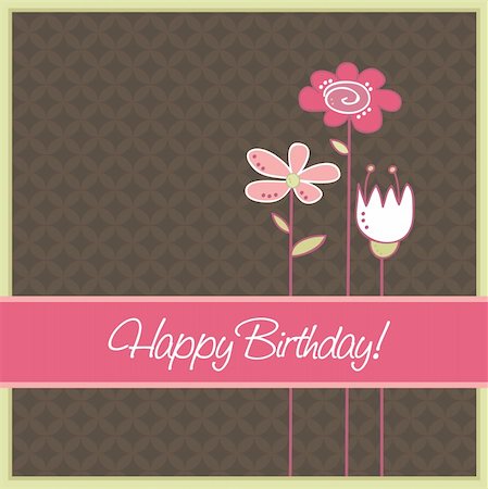 Birthday card, vector Stock Photo - Budget Royalty-Free & Subscription, Code: 400-05900100