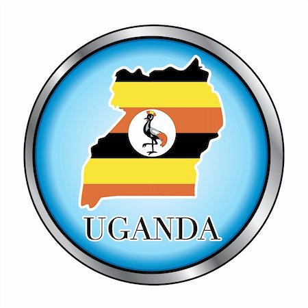 Vector Illustration for the country of Uganda Round Button. Stock Photo - Budget Royalty-Free & Subscription, Code: 400-05900311