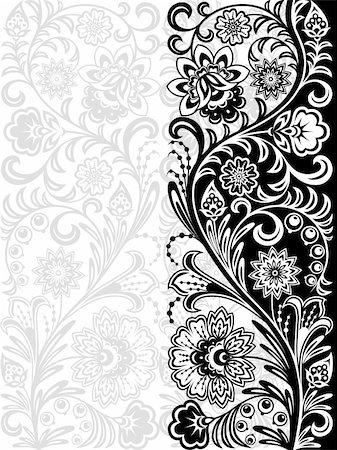 damask vector - Seamless floral pattern. Retro background. Vector illustration. Stock Photo - Budget Royalty-Free & Subscription, Code: 400-05901299