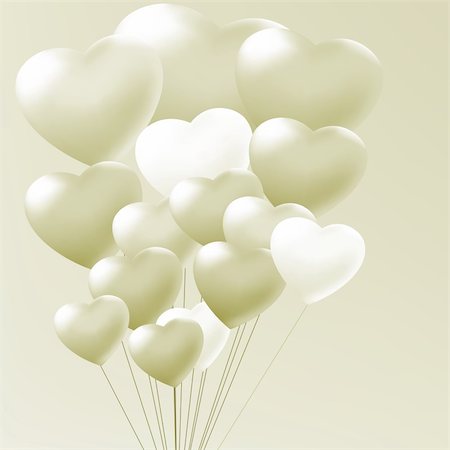simsearch:400-05031229,k - Elegant balloons heart valentine's day. EPS 8 vector file included Stockbilder - Microstock & Abonnement, Bildnummer: 400-05901507