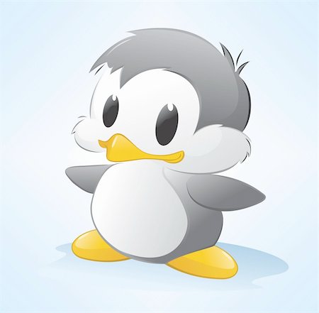 snow winter cartoon clipart - Vector illustration of a cute cartoon penguin. Grouped and layered for easy editing Stock Photo - Budget Royalty-Free & Subscription, Code: 400-05901513