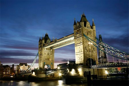 Tower Bridge seen from South Bank at Dusk Stock Photo - Budget Royalty-Free & Subscription, Code: 400-05901594
