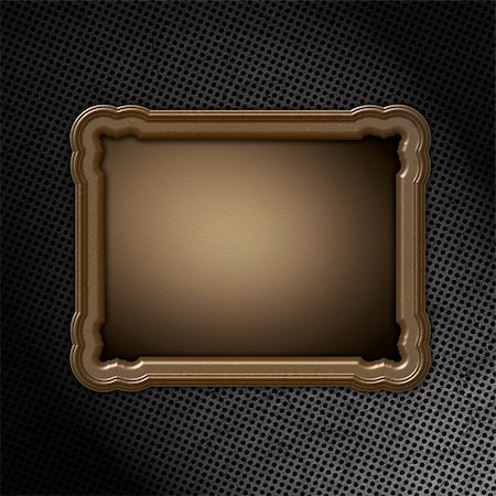 simsearch:400-05901999,k - Wooden frame on a grunge perforated metal background Stock Photo - Budget Royalty-Free & Subscription, Code: 400-05902005