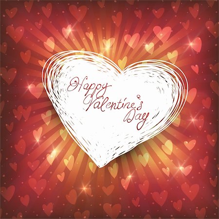 simsearch:400-05897209,k - Happy Valentines day, vector illustration Photographie de stock - Aubaine LD & Abonnement, Code: 400-05902403