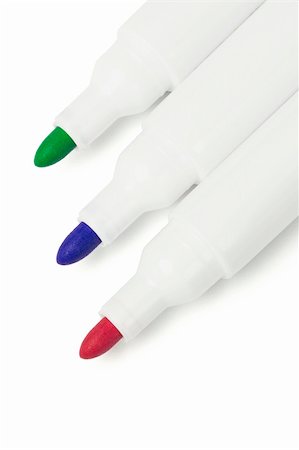 Felt Tip Marker Pens on White Background Stock Photo - Budget Royalty-Free & Subscription, Code: 400-05902428