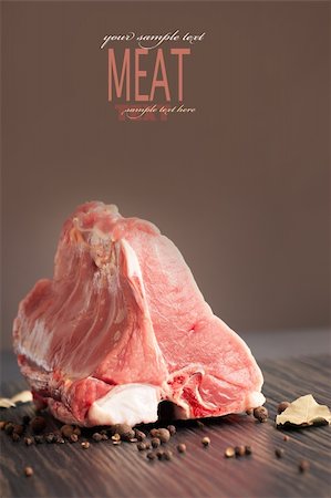 Raw veal meat with copypsace Stock Photo - Budget Royalty-Free & Subscription, Code: 400-05902615