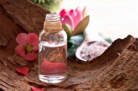 petal on stone - Spa and wellness  setting with floral water and flower Stock Photo - Budget Royalty-Free & Subscription, Code: 400-05902625