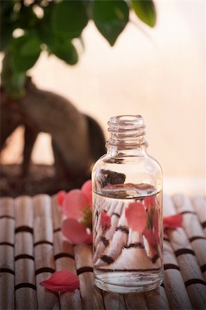 petal on stone - Spa and wellness  setting with floral water and flower Stock Photo - Budget Royalty-Free & Subscription, Code: 400-05902626