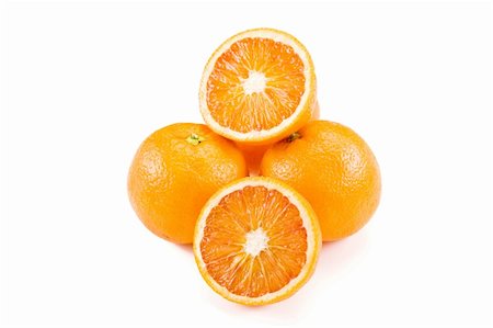 closeup photo of delicious fresh oranges on white background Stock Photo - Budget Royalty-Free & Subscription, Code: 400-05902787