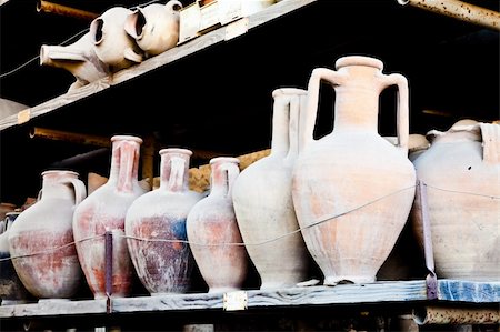 2200 years old amphoras for whine, Pompei site, Italy Stock Photo - Budget Royalty-Free & Subscription, Code: 400-05902853