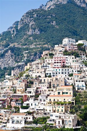 simsearch:400-07251311,k - Positano is a village and comune on the Amalfi Coast (Costiera Amalfitana), in Campania, Italy. Stock Photo - Budget Royalty-Free & Subscription, Code: 400-05902867