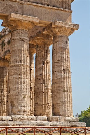 paestum - The main features of the site today are the standing remains of three major temples in Doric style, dating from the first half of the 6th century BC Stock Photo - Budget Royalty-Free & Subscription, Code: 400-05902874