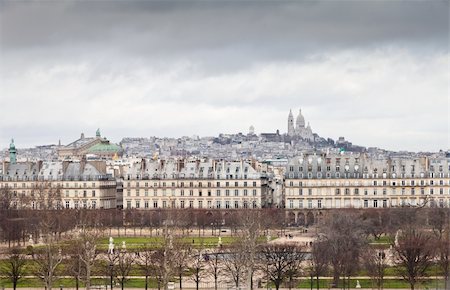 paris with rain - Paris - Montmartre view from Orsay Museum terrace during the arrival of a tempest Stock Photo - Budget Royalty-Free & Subscription, Code: 400-05902905