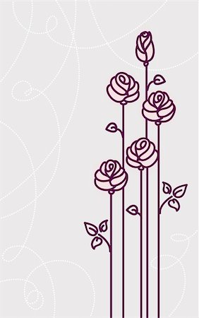 simsearch:400-05671597,k - flower roses card vector wedding background Photographie de stock - Aubaine LD & Abonnement, Code: 400-05902919
