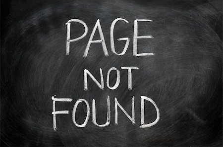 Page not found written in chalk on blackboard Stock Photo - Budget Royalty-Free & Subscription, Code: 400-05903236