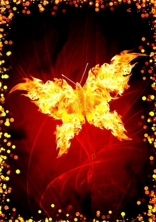 simsearch:400-05715474,k - Bright flame in the form of butterfly Stock Photo - Budget Royalty-Free & Subscription, Code: 400-05903261