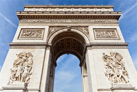 etoile - Arc de Triomphe (Arch of Triumph) in Paris, France Stockbilder - Microstock & Abonnement, Bildnummer: 400-05903614