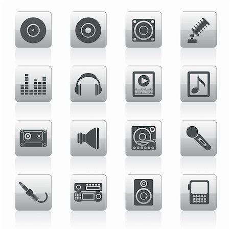 equalizer - Music and sound icons -  Vector Icon Set Stockbilder - Microstock & Abonnement, Bildnummer: 400-05914376