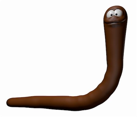simsearch:400-04407358,k - funny cartoon worm - 3d illustration Stockbilder - Microstock & Abonnement, Bildnummer: 400-05914428