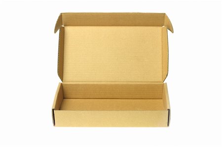 plain rectangular box - Open Cardboard Box on White Background Stock Photo - Budget Royalty-Free & Subscription, Code: 400-05914533