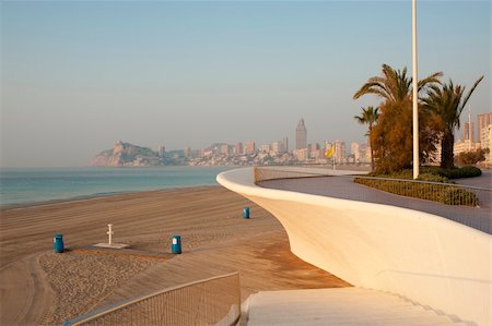 Benidorm Poniente beach early morning scene Stock Photo - Budget Royalty-Free & Subscription, Code: 400-05914654