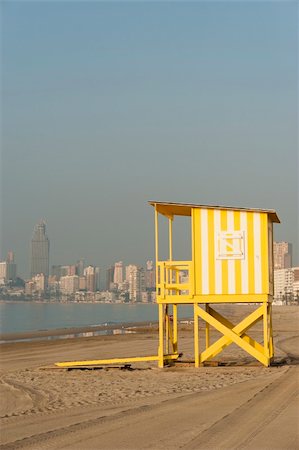 Lifeguard high post on Benidorm beach, Costa , Blanca, Spain Stock Photo - Budget Royalty-Free & Subscription, Code: 400-05914656