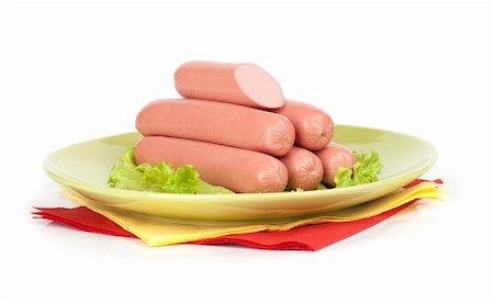 simsearch:400-03968329,k - Sausages isolated on a white background Fotografie stock - Microstock e Abbonamento, Codice: 400-05915049