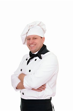 simsearch:400-06078465,k - smiling man cook  isolated on white background Stock Photo - Budget Royalty-Free & Subscription, Code: 400-05915133
