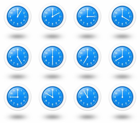 simsearch:846-03165207,k - 12 hours analogic clocks set for world time zone Stockbilder - Microstock & Abonnement, Bildnummer: 400-05915280
