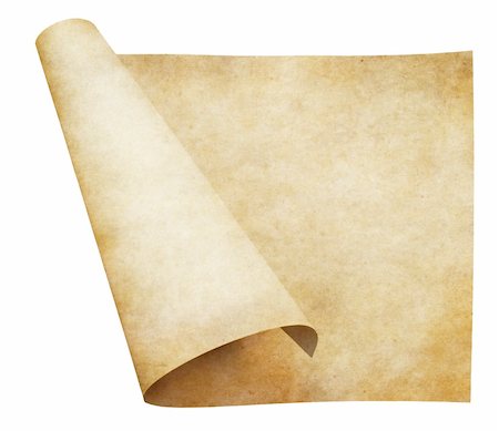 scroll parchments - old parchment paper scroll isolated on white background Stock Photo - Budget Royalty-Free & Subscription, Code: 400-05915304