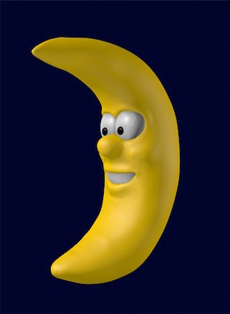 simsearch:400-04895156,k - funny cartoon moon - 3d illustration Fotografie stock - Microstock e Abbonamento, Codice: 400-05915326