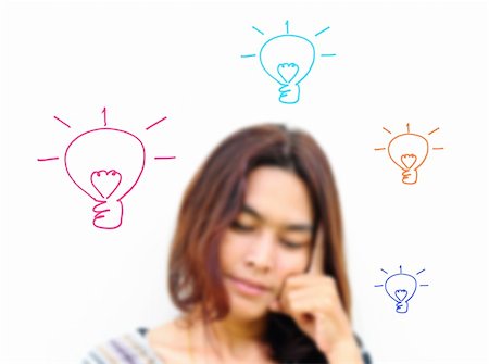 women thinking Stock Photo - Budget Royalty-Free & Subscription, Code: 400-05916728
