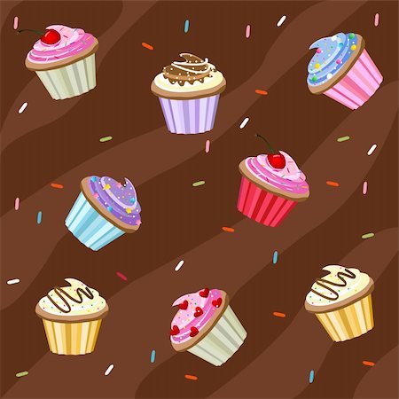 cupcakes card Stock Photo - Budget Royalty-Free & Subscription, Code: 400-05916927