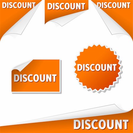 simsearch:400-06915685,k - Discount labels in English as vector illustration Stock Photo - Budget Royalty-Free & Subscription, Code: 400-05917186
