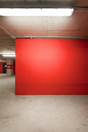 Empty parking lot wall, floor and ceiling. Stock Photo - Budget Royalty-Free & Subscription, Code: 400-05917228