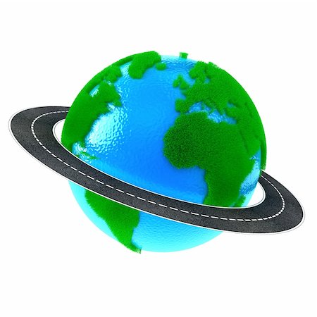 simsearch:400-05744143,k - Planet Earth with green grass and road around Foto de stock - Super Valor sin royalties y Suscripción, Código: 400-05917409