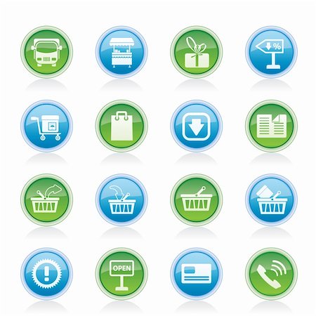 simsearch:400-05915003,k - Online shop icons - vector icon set Stock Photo - Budget Royalty-Free & Subscription, Code: 400-05918053