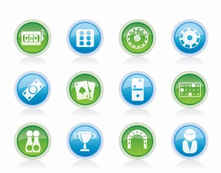simsearch:400-06911675,k - gambling and casino Icons - vector icon set Stock Photo - Budget Royalty-Free & Subscription, Code: 400-05918064